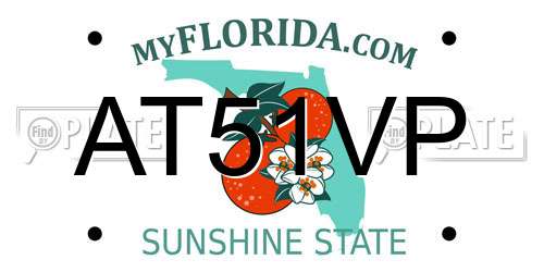 AT51VP Florida License Plate
