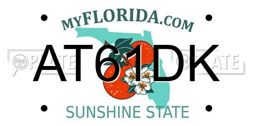 AT61DK Florida License Plate