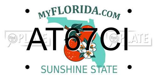 AT67CI Florida License Plate