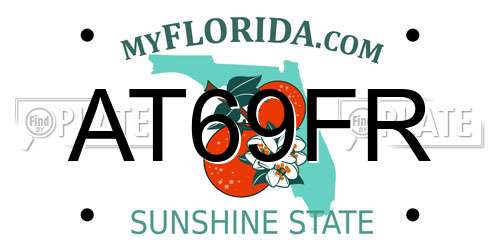 AT69FR Florida License Plate
