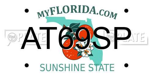 AT69SP Florida License Plate