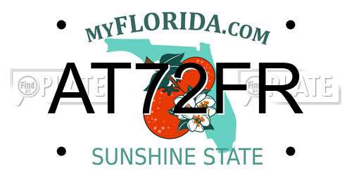 AT72FR Florida License Plate