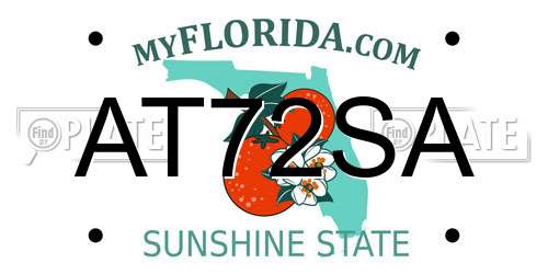AT72SA Florida License Plate