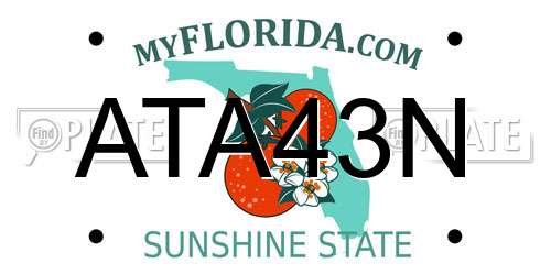 ATA43N Florida License Plate