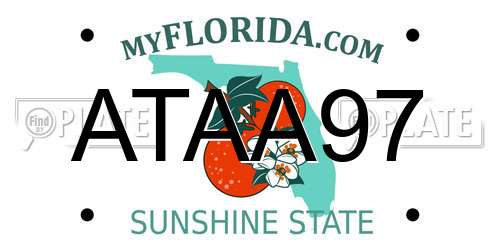 ATAA97 Florida License Plate
