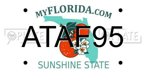 ATAF95 Florida License Plate