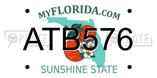 ATB576 Florida License Plate