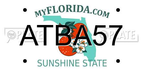 ATBA57 Florida License Plate