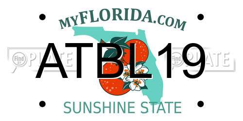 ATBL19 Florida License Plate