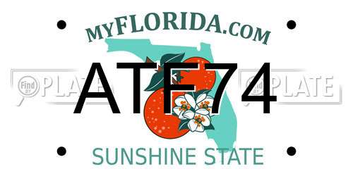 ATF74 Florida License Plate