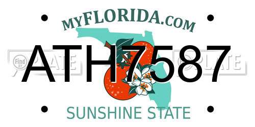 ATH7587 Florida License Plate