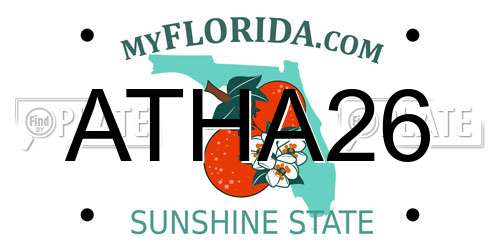 ATHA26 Florida License Plate
