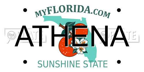 ATHENA Florida License Plate