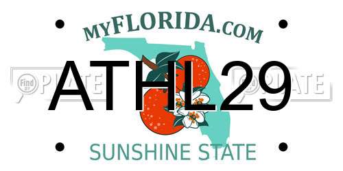 ATHL29 Florida License Plate