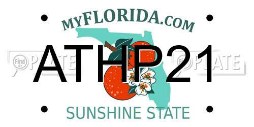 ATHP21 Florida License Plate
