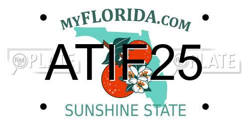 ATIF25 Florida License Plate