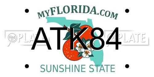 ATK84 Florida License Plate