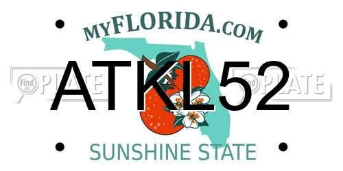 ATKL52 Florida License Plate