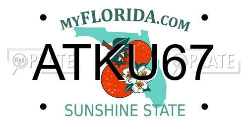 ATKU67 Florida License Plate