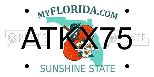 ATKX75 Florida License Plate