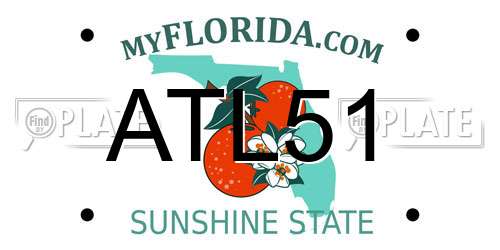 ATL51 Florida License Plate