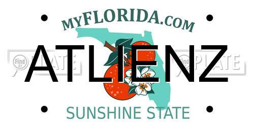 ATLIENZ Florida License Plate