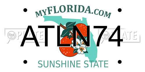 ATLN74 Florida License Plate