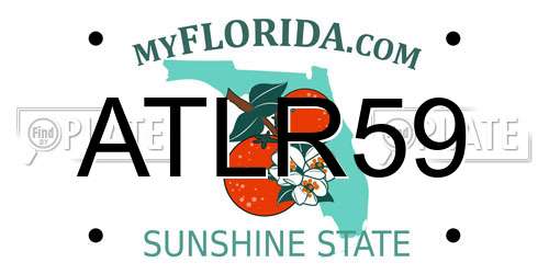 ATLR59 Florida License Plate