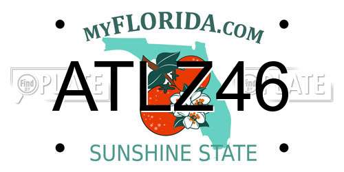 ATLZ46 Florida License Plate