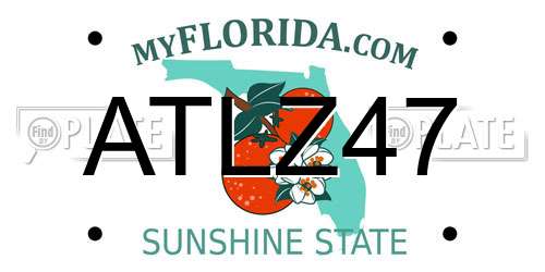 ATLZ47 Florida License Plate