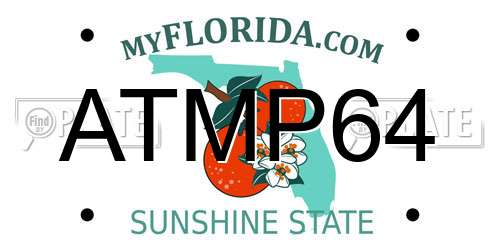 ATMP64 Florida License Plate