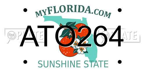 ATO264 Florida License Plate