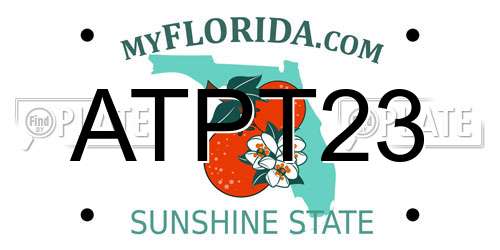 ATPT23 Florida License Plate