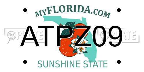 ATPZ09 Florida License Plate