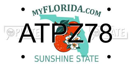 ATPZ78 Florida License Plate
