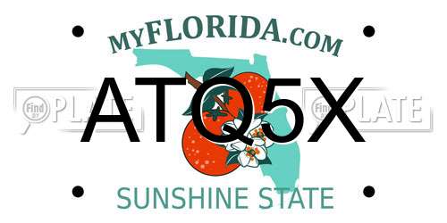 ATQ5X Florida License Plate