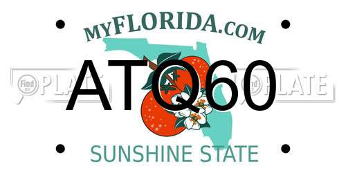 ATQ60 Florida License Plate