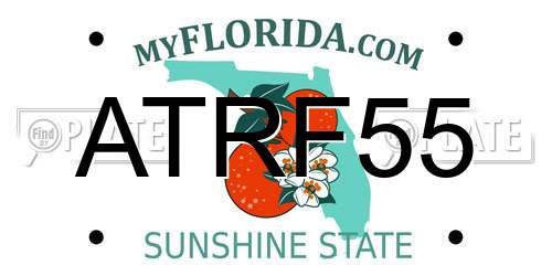 ATRF55 Florida License Plate