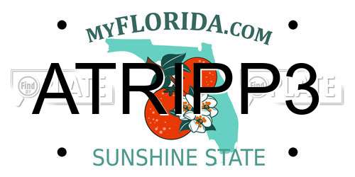 ATRIPP3 Florida License Plate