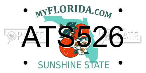 ATS526 Florida License Plate