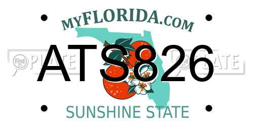 ATS826 Florida License Plate