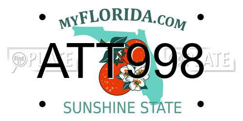 ATT998 Florida License Plate