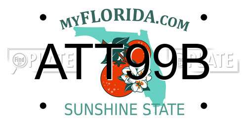 ATT99B Florida License Plate