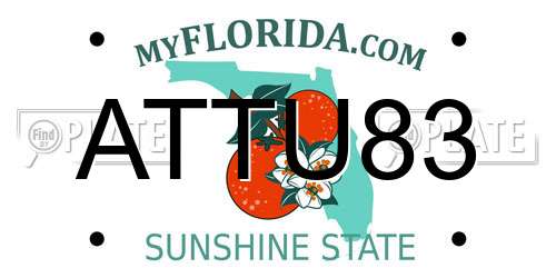 ATTU83 Florida License Plate