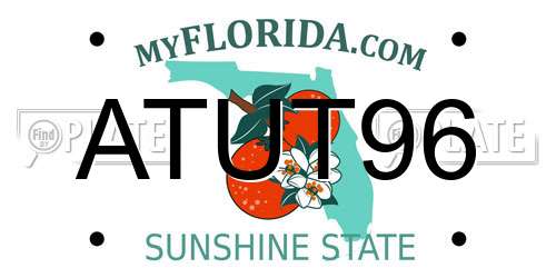ATUT96 Florida License Plate