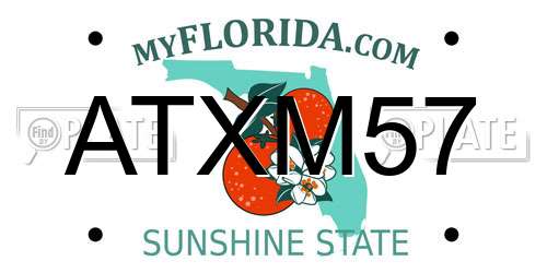 ATXM57 Florida License Plate
