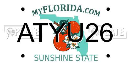 ATYU26 Florida License Plate