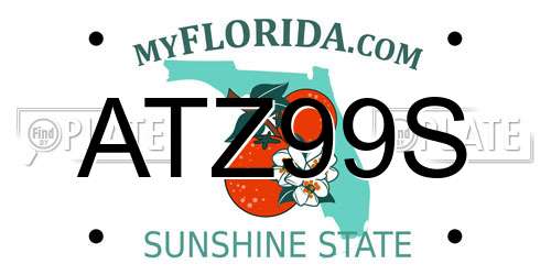 ATZ99S Florida License Plate