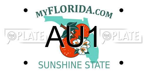AU1 Florida License Plate