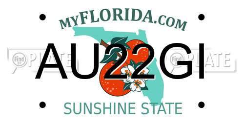 AU22GI Florida License Plate